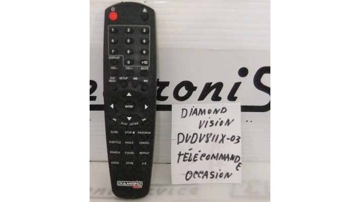 Diamond Vision DVDV811X-03 remote control for Diamond Vision dvd